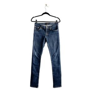 Nudie Jeans Co Womens Tight Long John Classic Denim Skinny Jeans Blue Size 27x34
